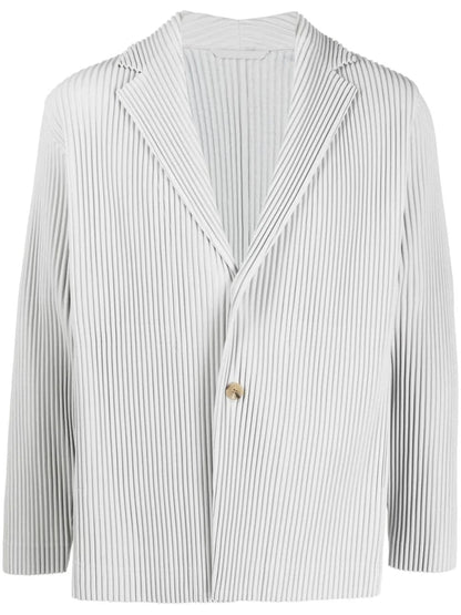 Miyake Pleated Men 2024 New Office Black Blazer Luxury High Fashion Suits Partially Lined Autumn Winter Coat