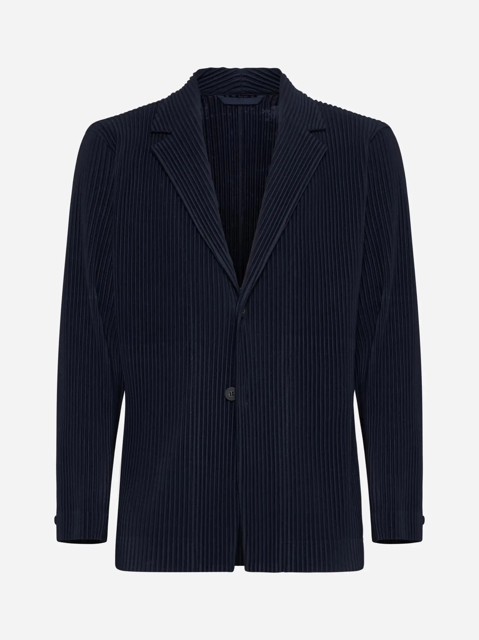Miyake Pleated Men 2024 New Office Black Blazer Luxury High Fashion Suits Partially Lined Autumn Winter Coat