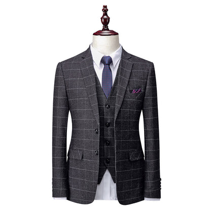 Men'S Business Suits Korean Version Slim Wedding Groom Suit Men