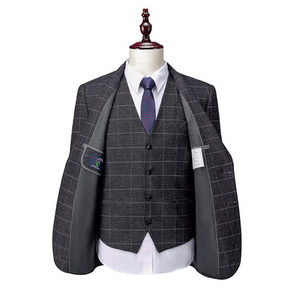 Men'S Business Suits Korean Version Slim Wedding Groom Suit Men