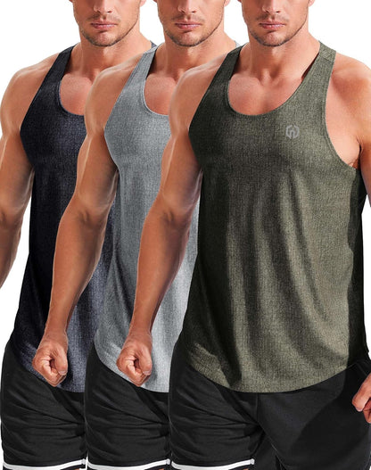 Men'S Workout Running Tank Top Sleeveless Gym Athletic Shirts