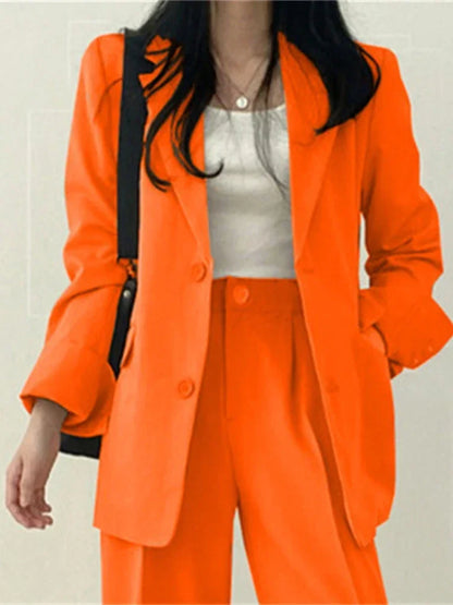 Fashion 2 Piece Sets Women Outfits Spring Autumn New in Korean Pants Sets Commuter Elegant Suit Coat 2 Piece Sets Women Jacket