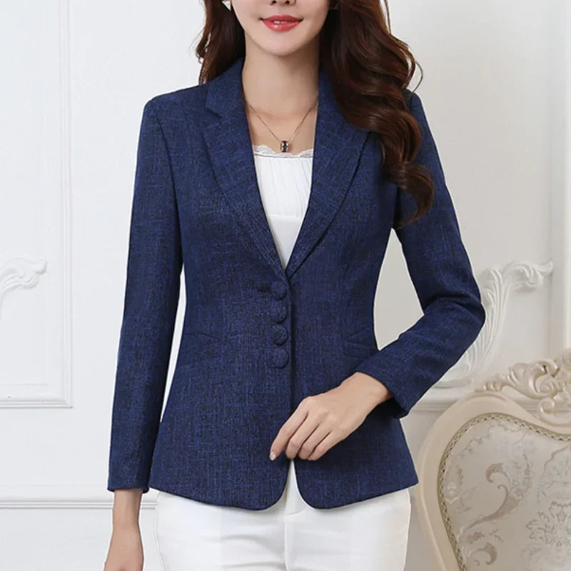 Fashion Women Blazers Jackets Work 2025 Office Lady Suit Slim Single Breasted Business Female Blazer Coats Formal Veste Femme