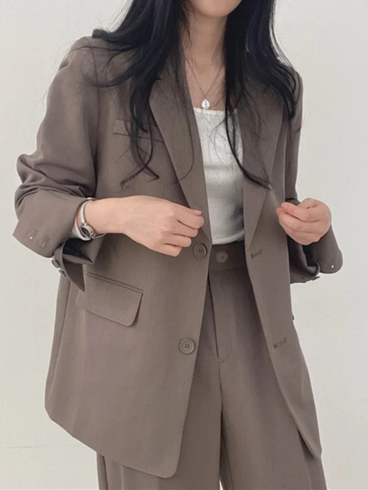 Fashion 2 Piece Sets Women Outfits Spring Autumn New in Korean Pants Sets Commuter Elegant Suit Coat 2 Piece Sets Women Jacket