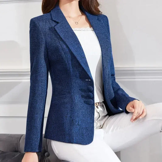 Fashion Women Blazers Jackets Work 2025 Office Lady Suit Slim Single Breasted Business Female Blazer Coats Formal Veste Femme