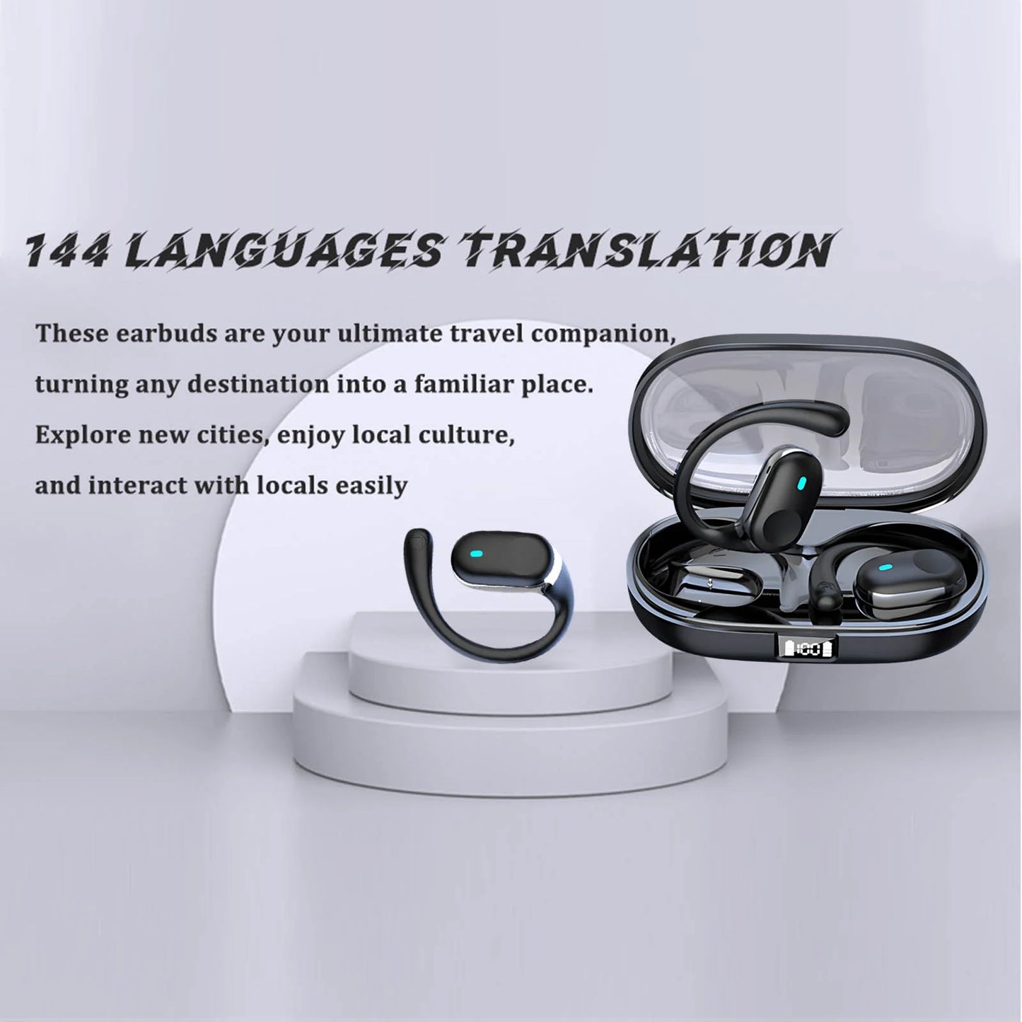 Translation Earbuds 144 Language Translator Earbuds Wireless Bluetooth Translation Earbuds Earbud Translator Audifonos Traductores Smart Translator Earbuds